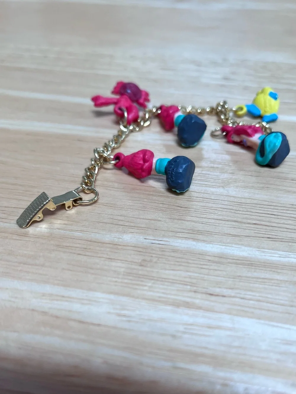 Vintage Disney (Applause?) Little Mermaid Kids Charm Bracelet Ariel 80s/90s